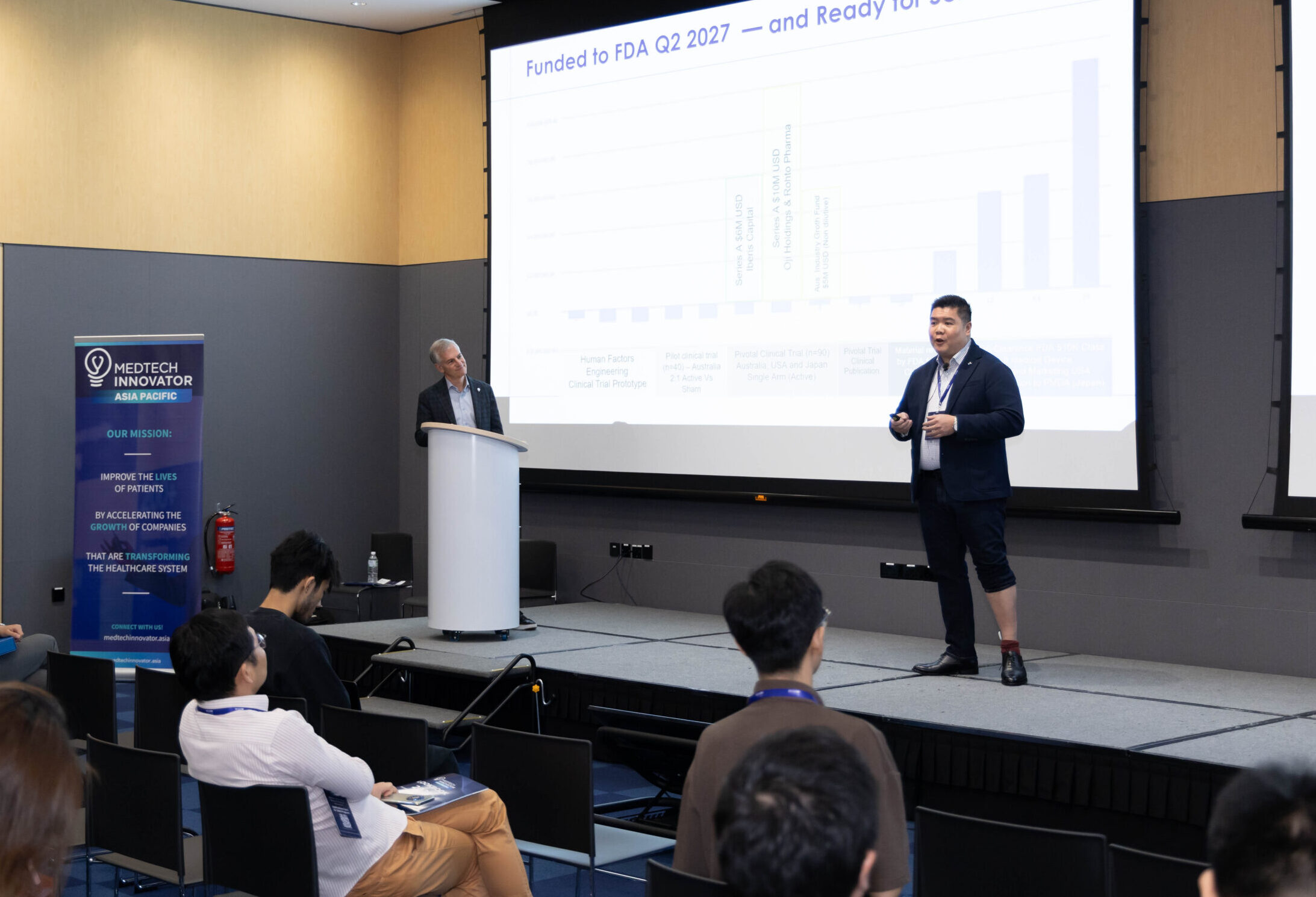 Startup pitching at MedTech Innovator Asia Pacific